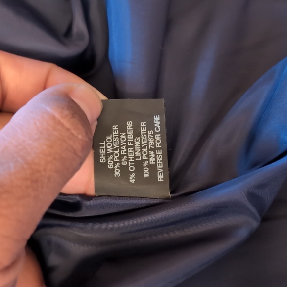 Michael Kors| Sapphire Blue Wool Blend Belated Coat With Pockets - Picture 15 of 15